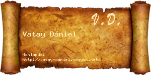Vatay Dániel névjegykártya